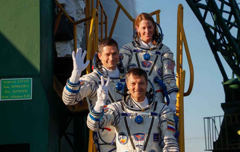 The newly arrived crew comprises NASA astronaut Loral O’Hara, and Russian cosmonauts Oleg Kononenko, and Nikolai Chub.